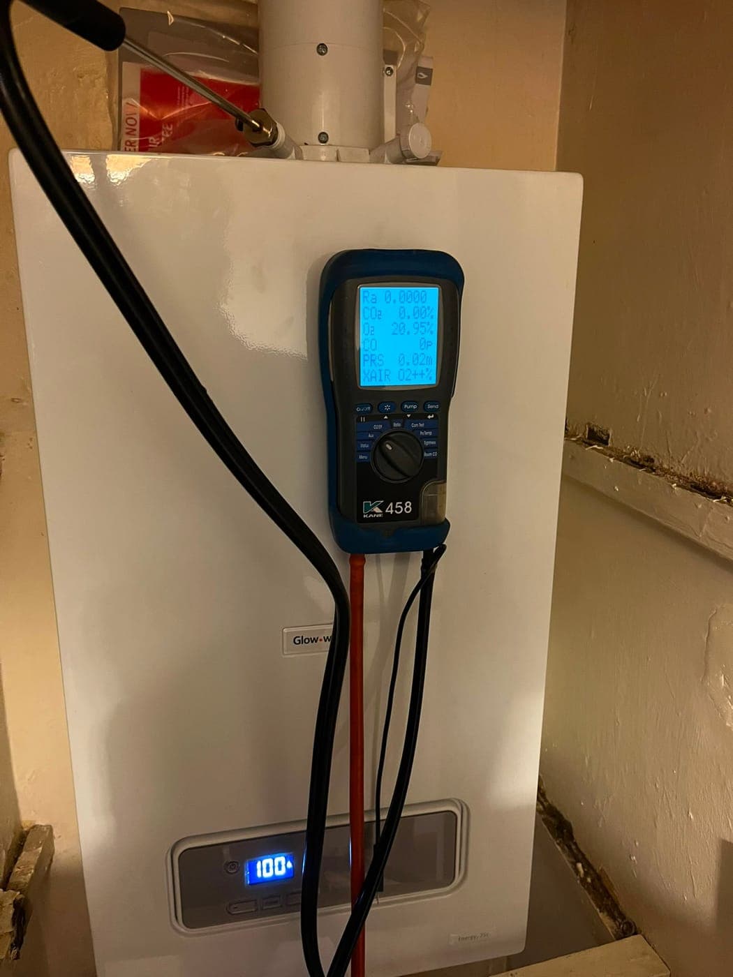 Glow-worm boiler commissioned on the analyser