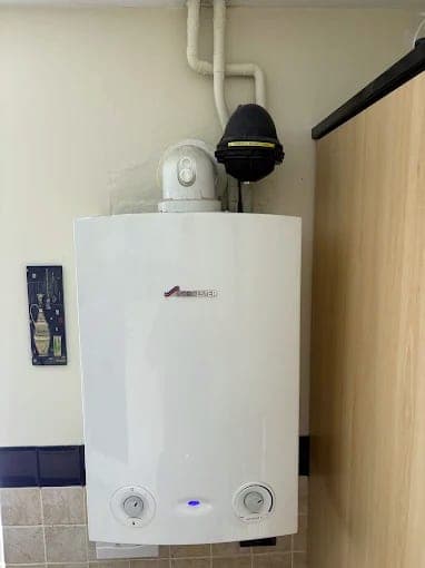 Neatly finished boiler installation